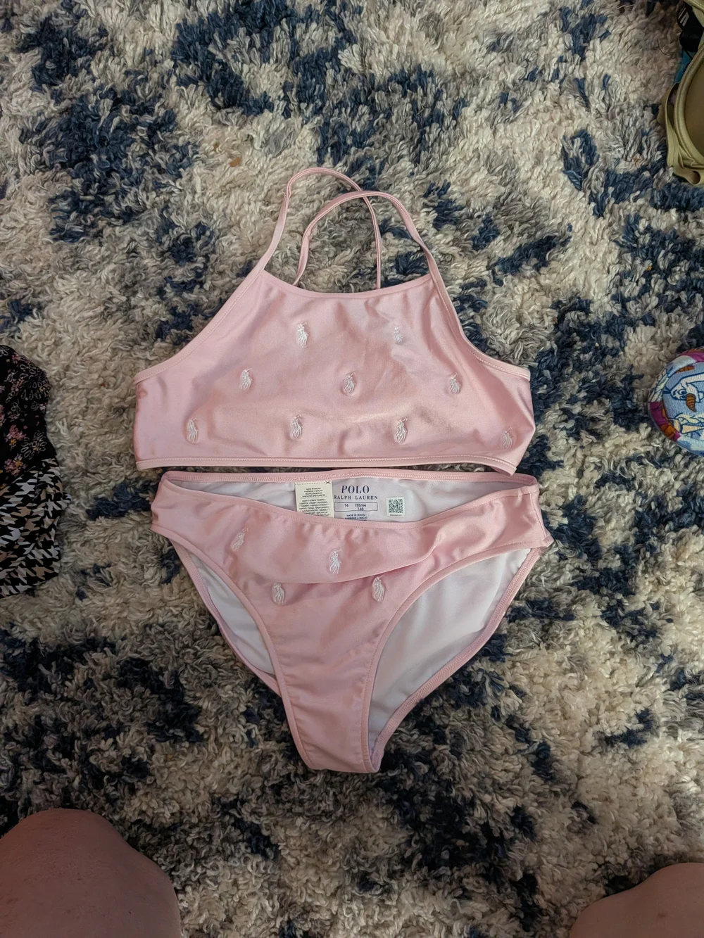Ralph Lauren Light Pink Polo Logo Swim Top